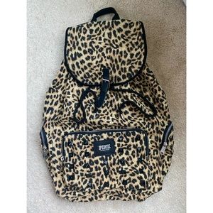 VS PINK Cheetah Fabric Backpack